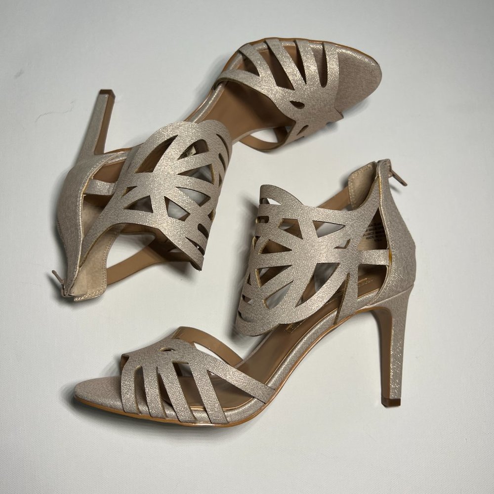 Pink Champagne Shimmery Gracie Heels - Picture 2 of 9
